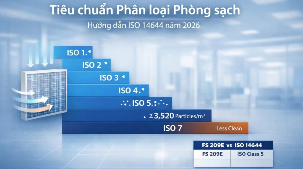 Tiêu chuẩn phòng sạch cập nhật mới nhất 2026